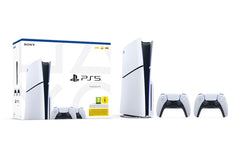 Pack - PlayStation 5 Slim 1TB-Konsole + 2. Dualsense-Controller Weiß